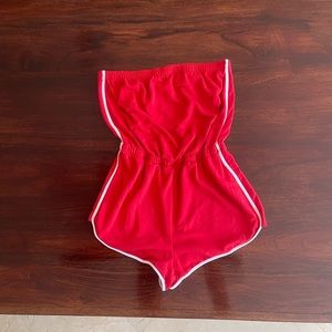 GARAGE RED AND WHITE ROMPER *NEW*
